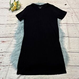 Majestic Filatures Superwashed Soft Touch Black T-shirt Mini Dress sz 3